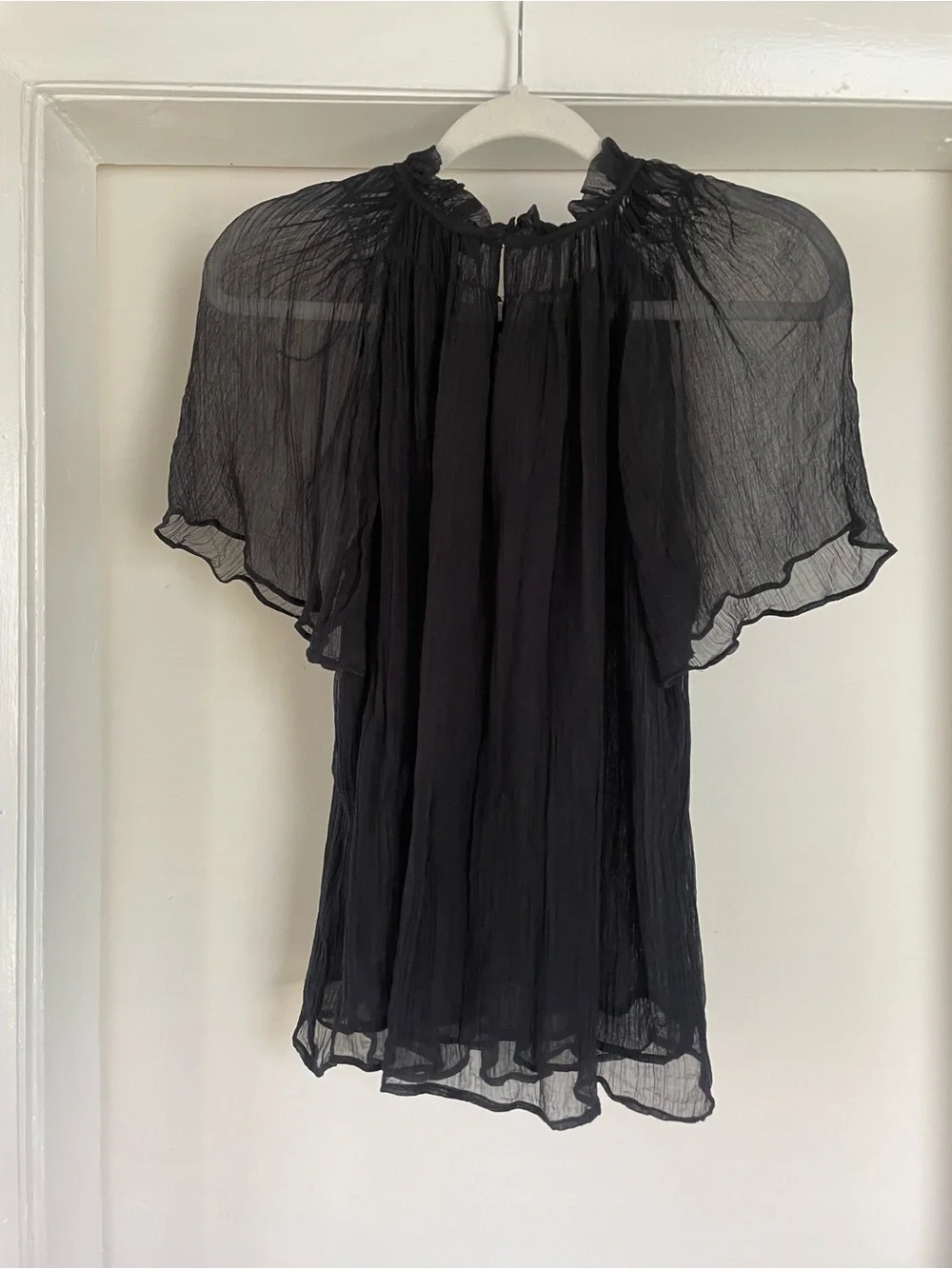 J Crew Crinkle Chiffon smocked top - Picture 5 of 6